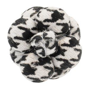 Fleur'd Pins - Houndstooth Pony Hair Camellia